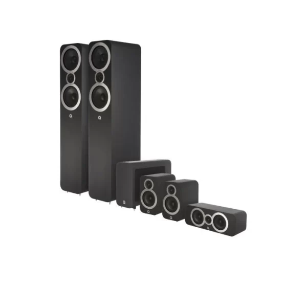 Q Acoustics 3050i Series- 5.1 Speaker Package (Black) Bundle Pack