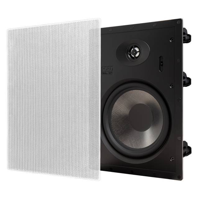 T83 8" In-Wall Speakers 1" Aluminum Dome Tweeter, 12dB Crossover & Contour Switch, Pair Black Series